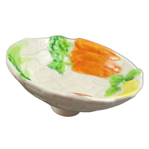 Fitz and Floyd Vintage Serving Plate with Detachable Bowl Vegetable Dish JH1570 - Picture 6 of 10